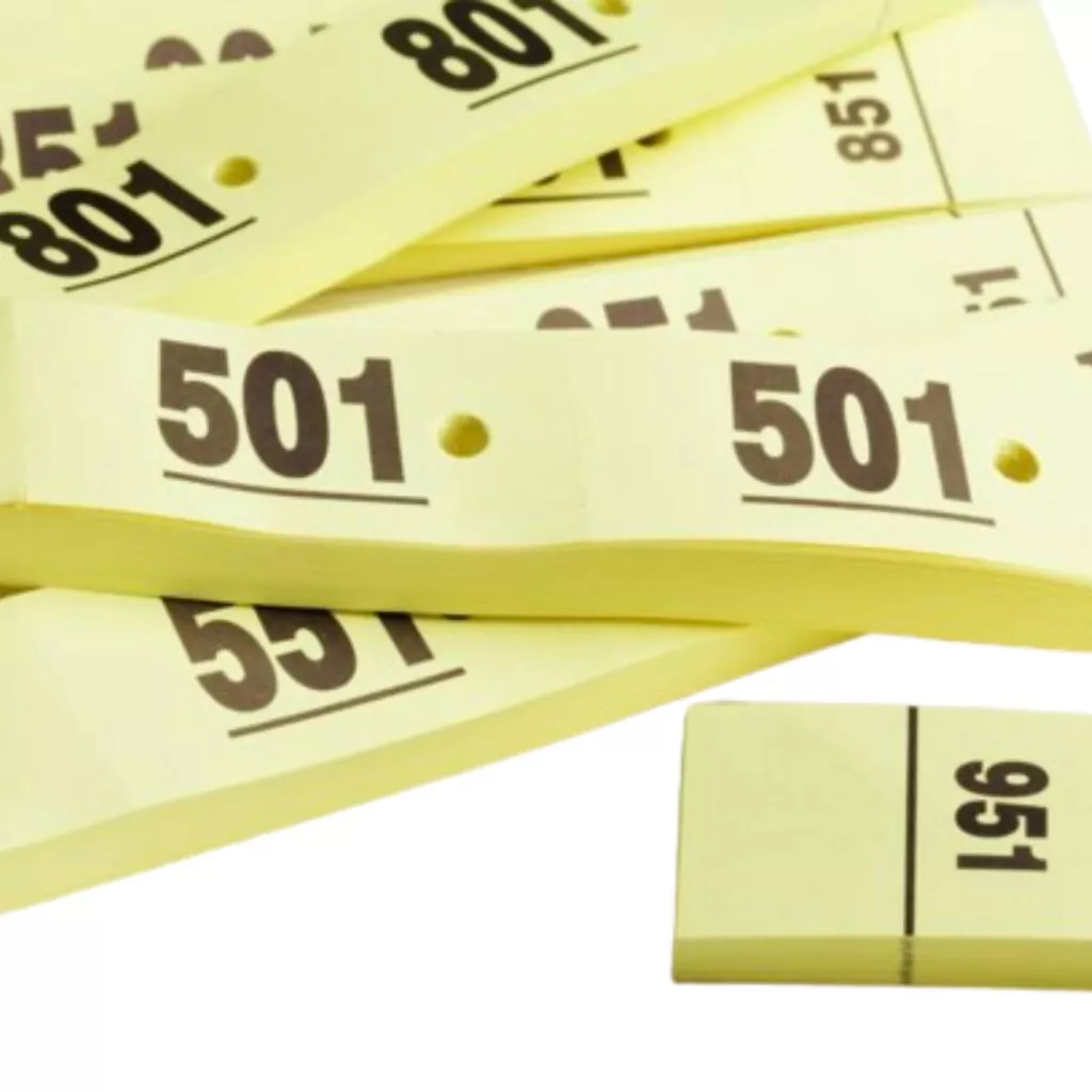 Ticket de vestiaire x 50