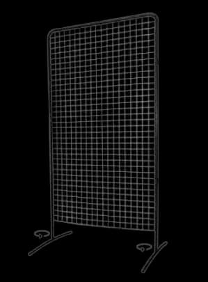 Grille d'Exposition 1x2m sur pieds rotatifs