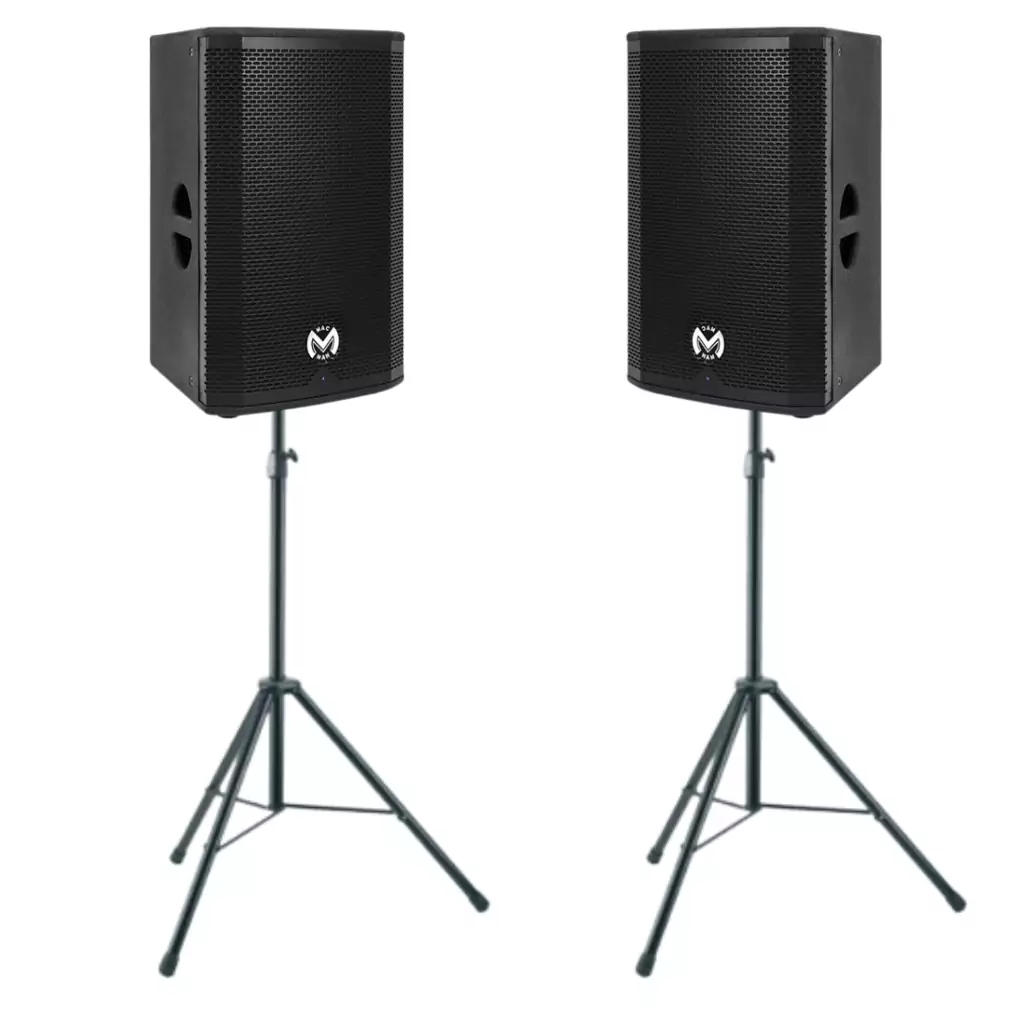 Paire d'enceintes 1000w 12" + trépieds