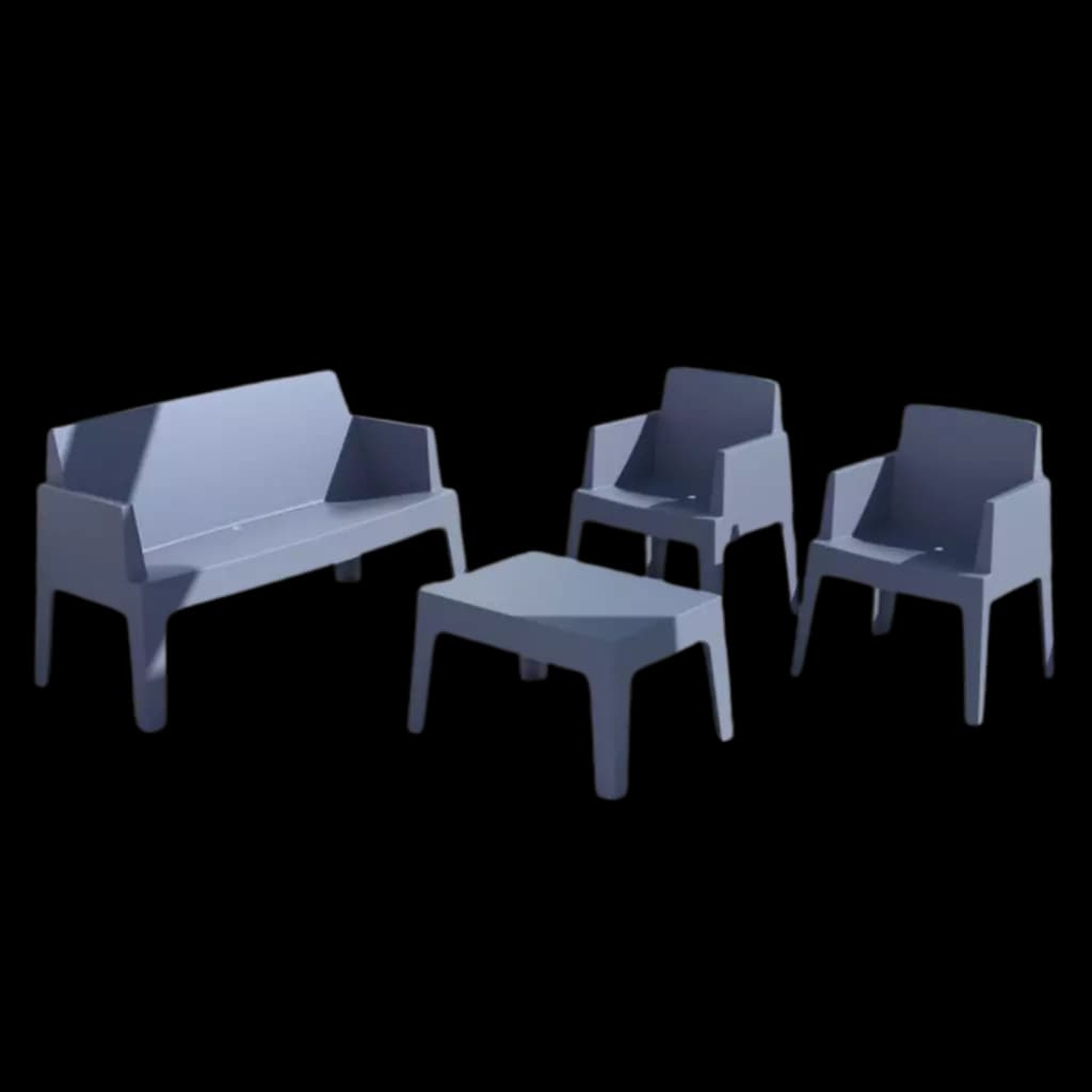 Salon 1 canapé + 2 fauteuils + 1 table | GRIS Salon 1 canapé + 2 fauteuils + 1 table | GRIS